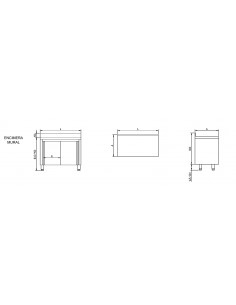 Mueble mural puertas batientes Eratos Mod. MNB70-80M 2