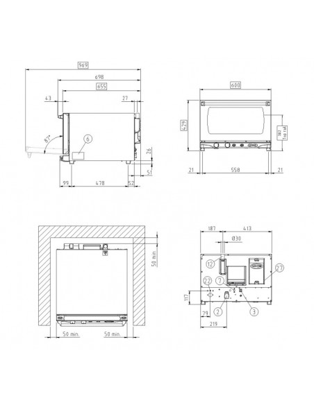 Horno Unox mod. STEFANIA XFT113, electrico