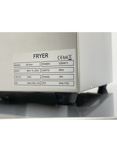 Freidora Banks mod. FET8+8, eléctrica con grifo