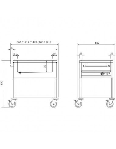 Carro baño maría Edenox Mod. CBM-411
