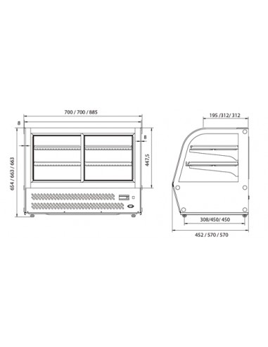 Vitrina expositora refrigerada Edenox Mod....