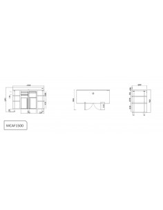 Mueble cafetero Infrico Mod. MCAF 1500 2