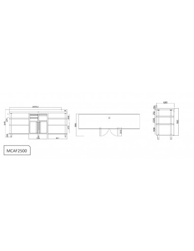 Mueble cafetero Infrico Mod. MCAF 2500