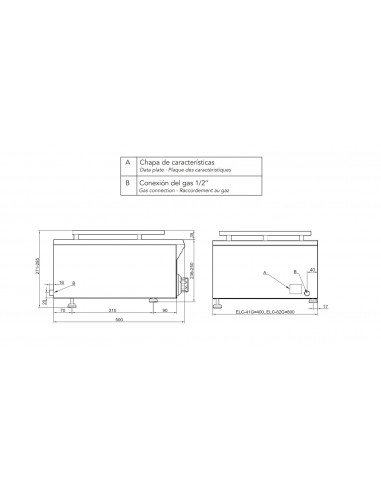Crepera Mainho Mod. ELC-82G, a gas