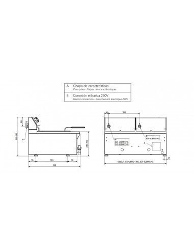 Freidora Mainho Mod. ELF-62EM, electrica