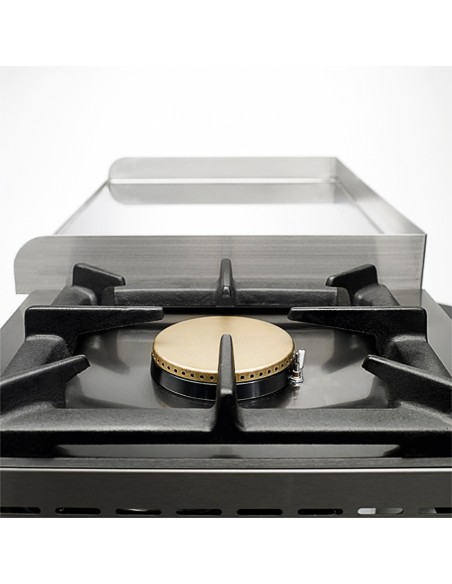 Plancha de Acero rectificado con fogon Mainho Mod. NSFR-60N, placa lisa/ranurada  a gas