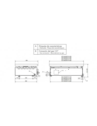 Plancha de Acero pavonado Mainho Mod. ECO-90PV...