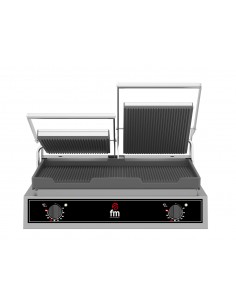 Grill doble FM mod. GR 2, electrico acanalado