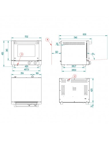 Horno de conveccion FM Mod. RX 203, electrico
