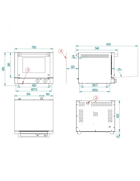 Horno de conveccion FM Mod. RX 203, electrico