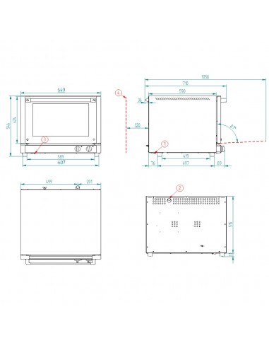 Horno de conveccion FM Mod. RX 424, electrico