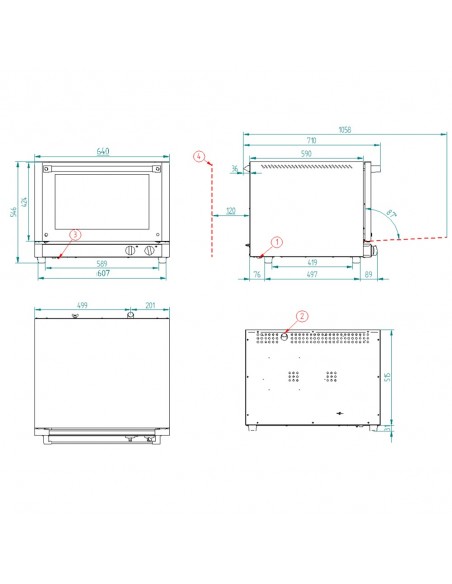 Horno de conveccion FM Mod. RX 424, electrico