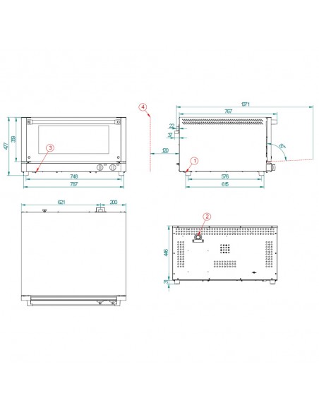 Horno de conveccion FM Mod. RX 603, electrico