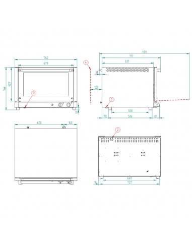 Horno de conveccion FM Mod. RXP 604, electrico
