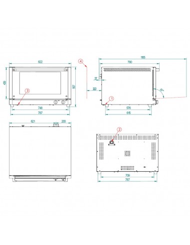 Horno de conveccion FM Mod. RX 604, electrico