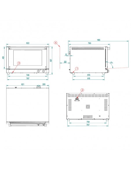 Horno de conveccion FM Mod. RX 604, electrico