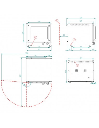 Horno de conveccion FM Mod. RXL 304, electrico...