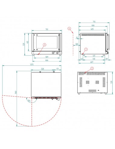 Horno de conveccion FM Mod. RXL 424 PLUS H,...
