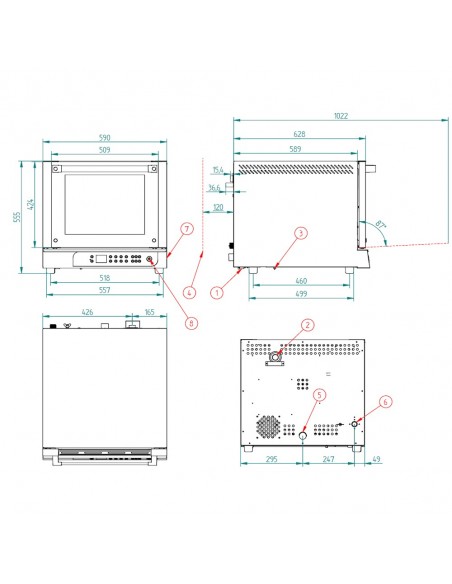 Horno de conveccion FM Mod. RXD 384 V2'4, electrico