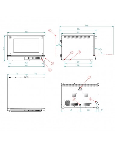 Horno de conveccion FM Mod. RXD 604 PLUS V2'4,...