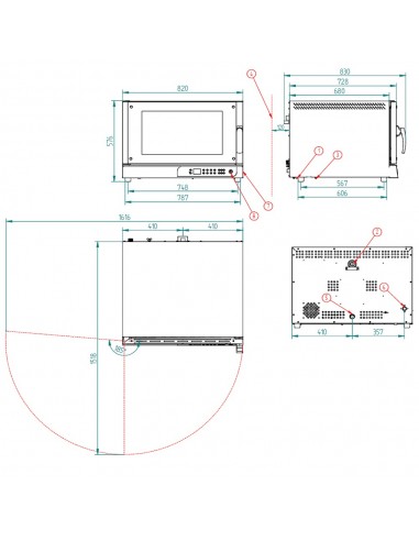Horno de conveccion FM Mod. RXDL 604 PLUS V2'4,...