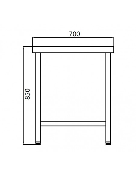 Mesa de trabajo Infrico Mod. MT 70/1000