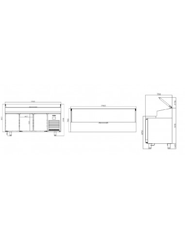 Mesa refrigerada de ensaladas Infrico Mod. BMGN...