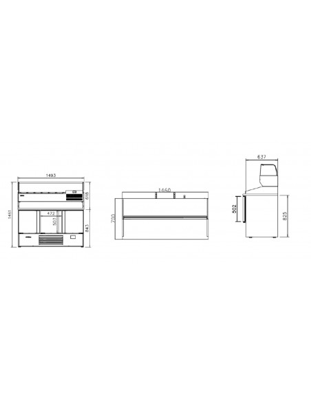 Mesa refrigerada de pizzas Infrico Mod. ME 1003 VIP