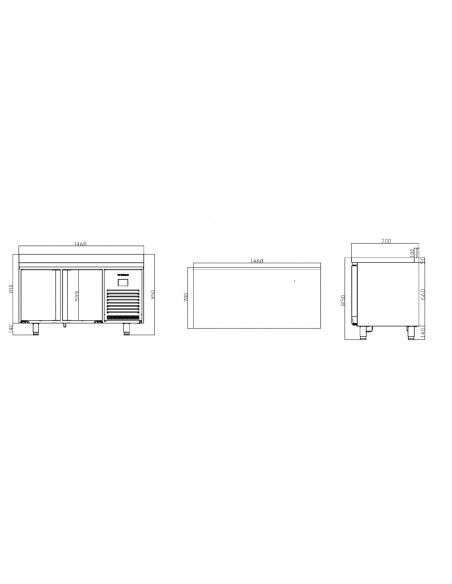 Mesa de congelacion Infrico Mod. BMGN 1470 BT