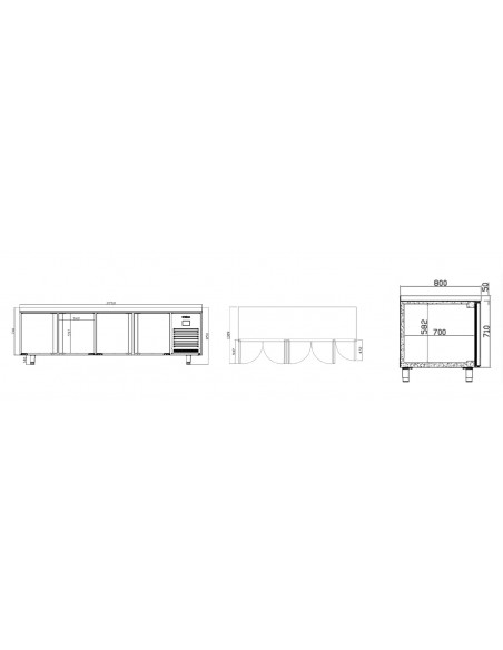Mesa refrigerada Infrico Mod. MR 2750
