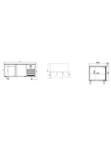 Mesa refrigerada Infrico Mod. MR 1620