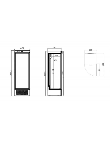 Armario expositor refrigerado Infrico Mod. ERC 36 B