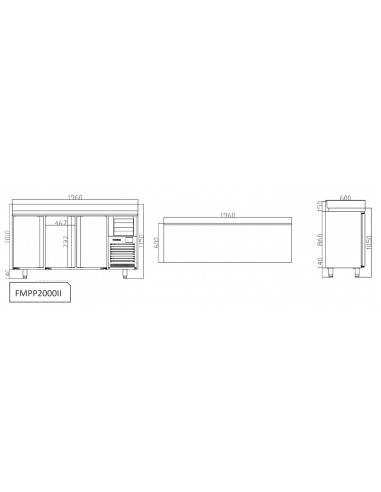 Frente mostrador refrigerado Infrico Mod....