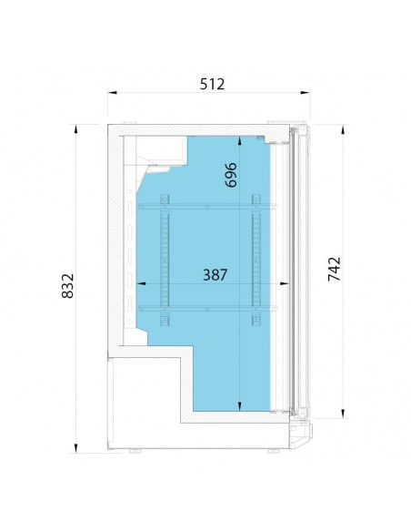 Expositor refrigerado horizontal Infrico Mod. ERV 35 SH