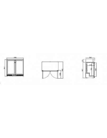 Expositor refrigerado horizontal Infrico Mod. ERV 25