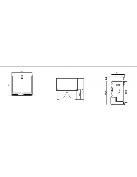 Expositor refrigerado horizontal Infrico Mod. ERV 25 II