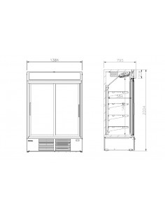 Expositor refrigerado Infrico Mod. ERC 130, con puertas... 2
