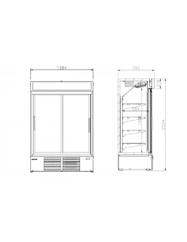 Expositor refrigerado Infrico Mod. ERC 130, con...
