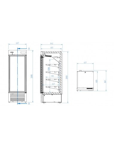 Expositor refrigerado Infrico Mod. ERC 50 PH