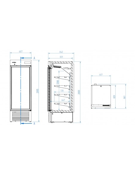 Expositor refrigerado Infrico Mod. ERC 50 PH