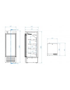 Expositor de congelados Infrico Mod. ERC 50 PH BT 2