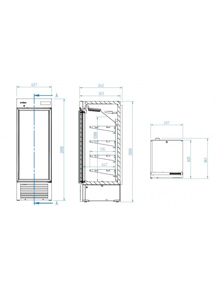 Expositor de congelados Infrico Mod. ERC 50 PH BT