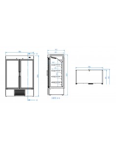 Expositor refrigerado Infrico Mod. ERC 130 PH 2