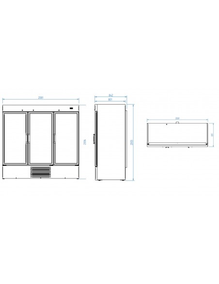 Expositor refrigerado Infrico Mod. ERC 200 PH
