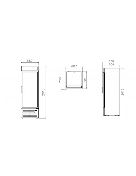 Expositor de congelados Infrico Mod. NEC501FV