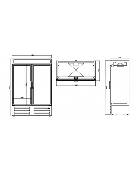 Expositor refrigerado Infrico Mod. NEC1002RV