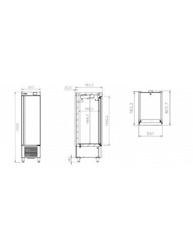 Armario refrigerado Infrico Mod. AN 401 T/F