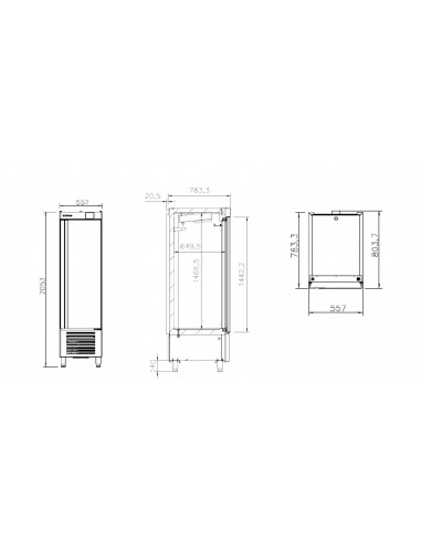 Armario refrigerado de pasteleria Infrico Mod....