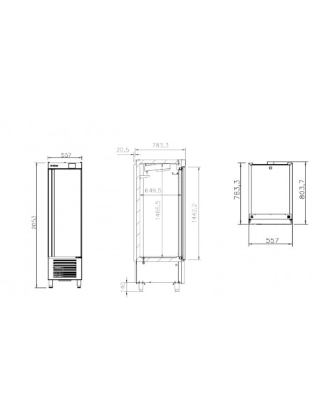 Armario de congelacion de pasteleria Infrico Mod. AN 401 BT PAST