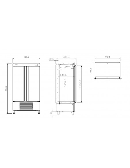 Armario de congelacion de pasteleria Infrico Mod. AN 902 BT PAST